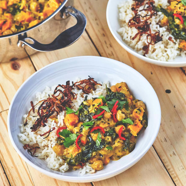 Sweet Potato, Chermoula and Chickpea Curry