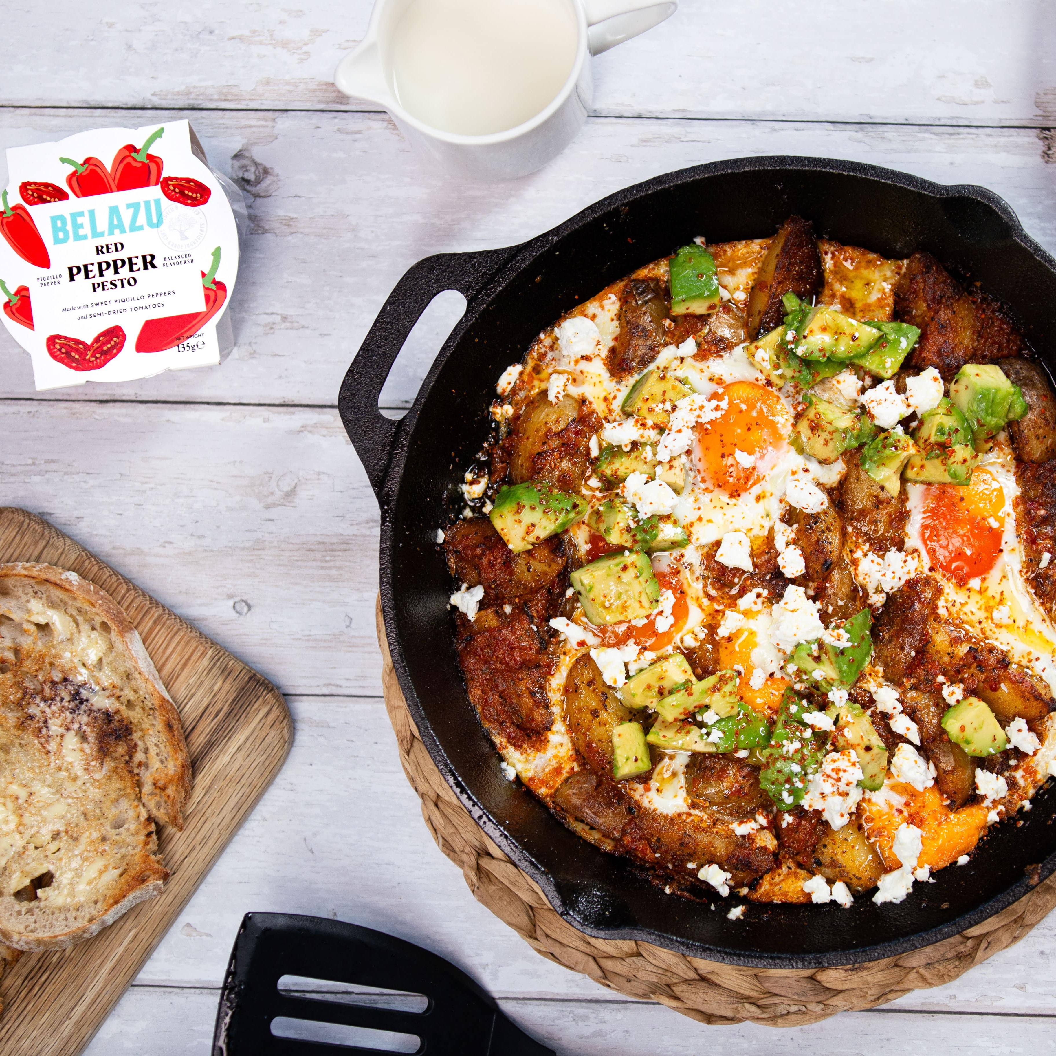 Red Pepper Pesto Hash