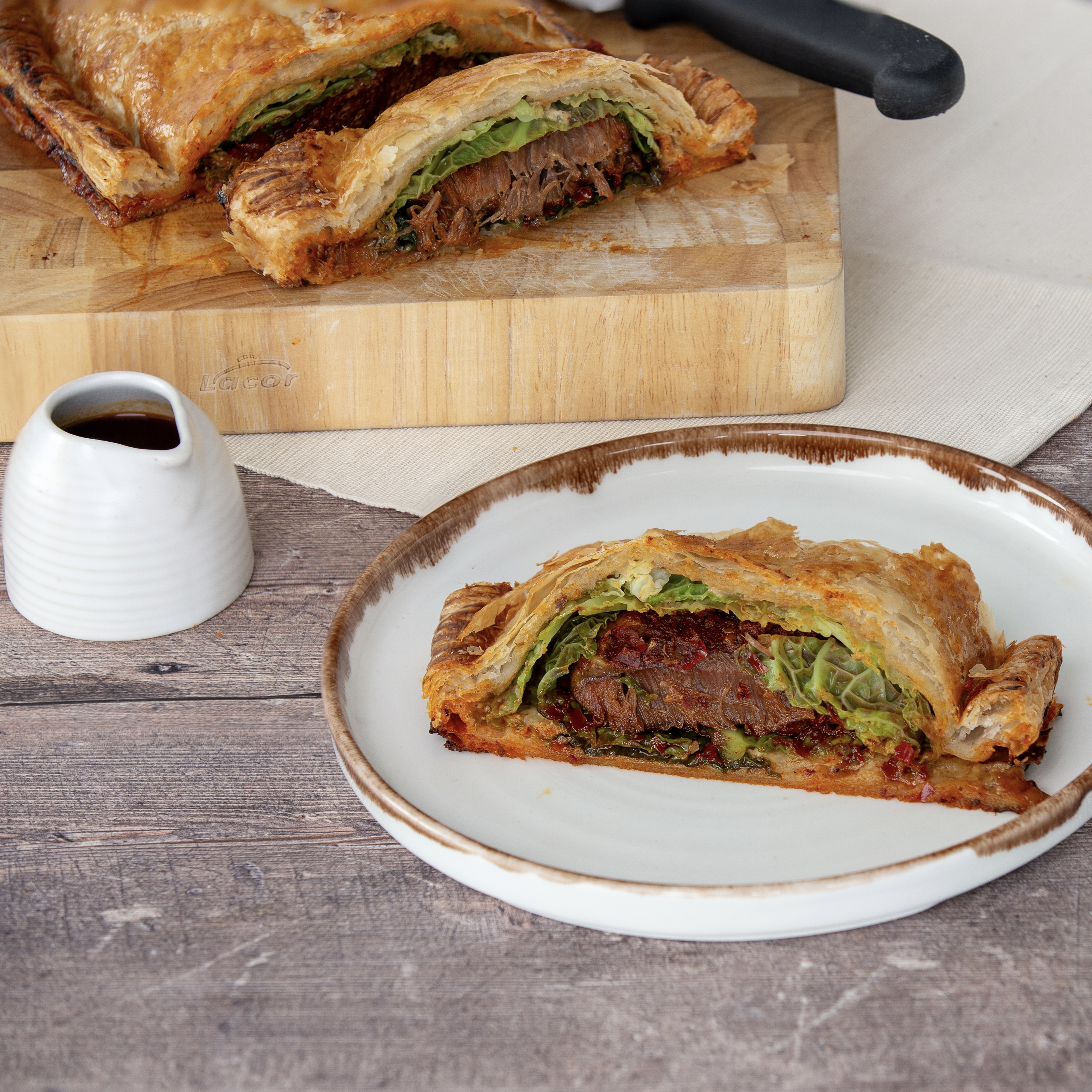 Harissa Pork Cheeks Wellington