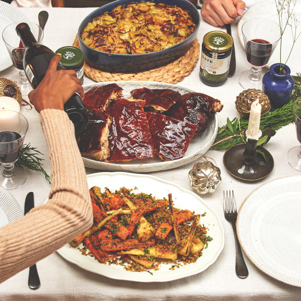 Roast Pig with Smoked Chilli Harissa and Date Molasses Belazu