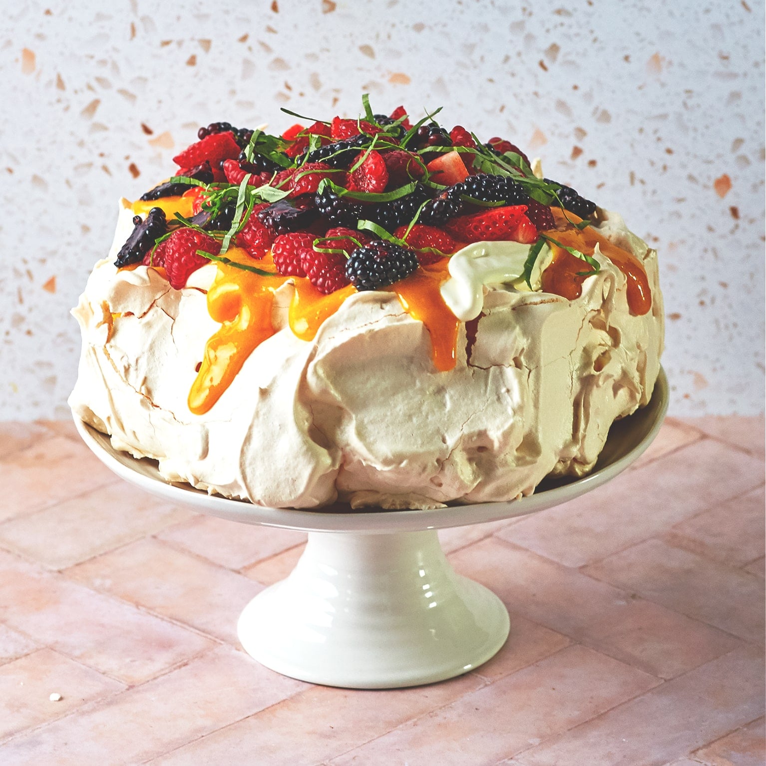 Pavlova with Olive Oil and Preserved Lemon Curd - Belazu Ingredient Company