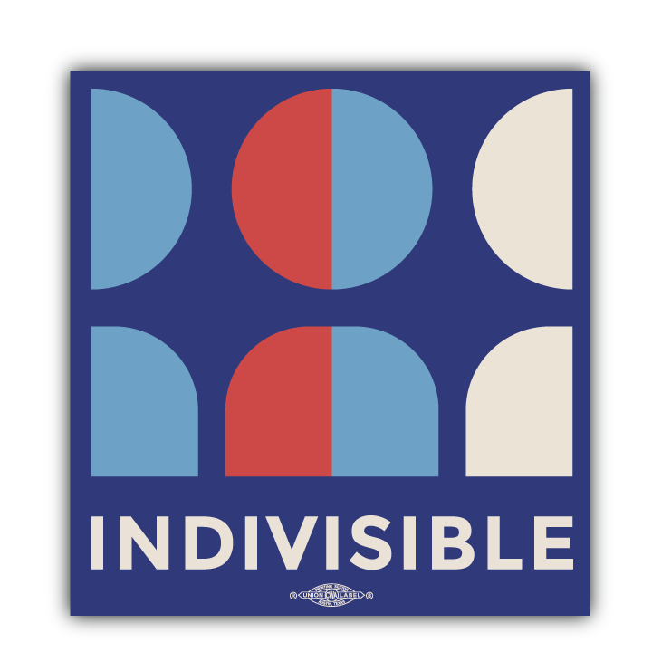 Indivisible Official Logo (4" x 4" Vinyl Sticker Pack of Two