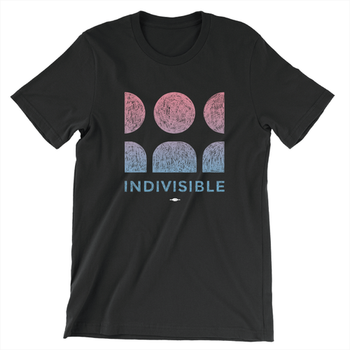 【 】Jeans Pride ユニセックス スローガン Tシャツ Trans Pride Logo (Unisex White Tee) - Indivisible Webstore