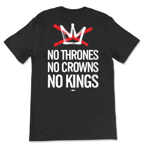 No Kings - Color (Unisex Black Tee) - Indivisible Webstore