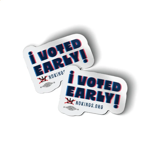 I Voted Early (3" x 2" Vinyl Sticker -- Pack of Two!)