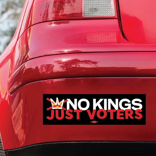 No Kings Just Voters (10" x 3" Bumper Magnet)