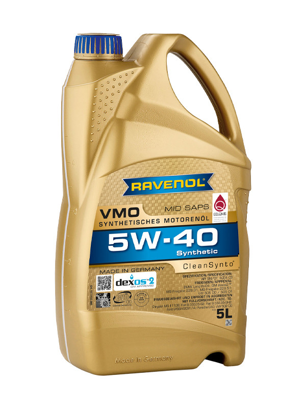 5 Liter Bottle of RAVENOL VMO 5W-40 Synthetic Motor Oil from Germany