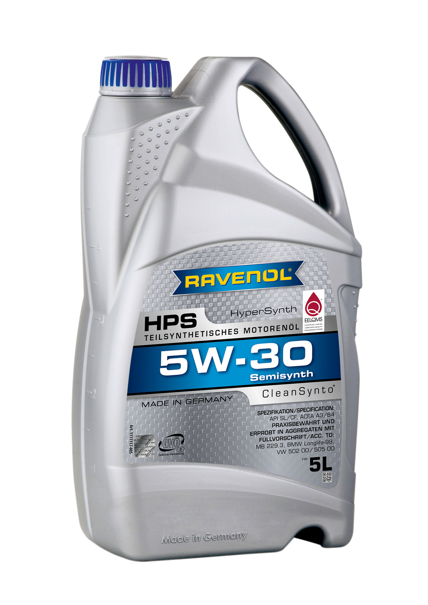  RAVENOL J1A1515 HPS 5W-30 Hypersynth Aceite de motor  semisintético - Longlife-98 aprobado (1 litro) : Automotriz