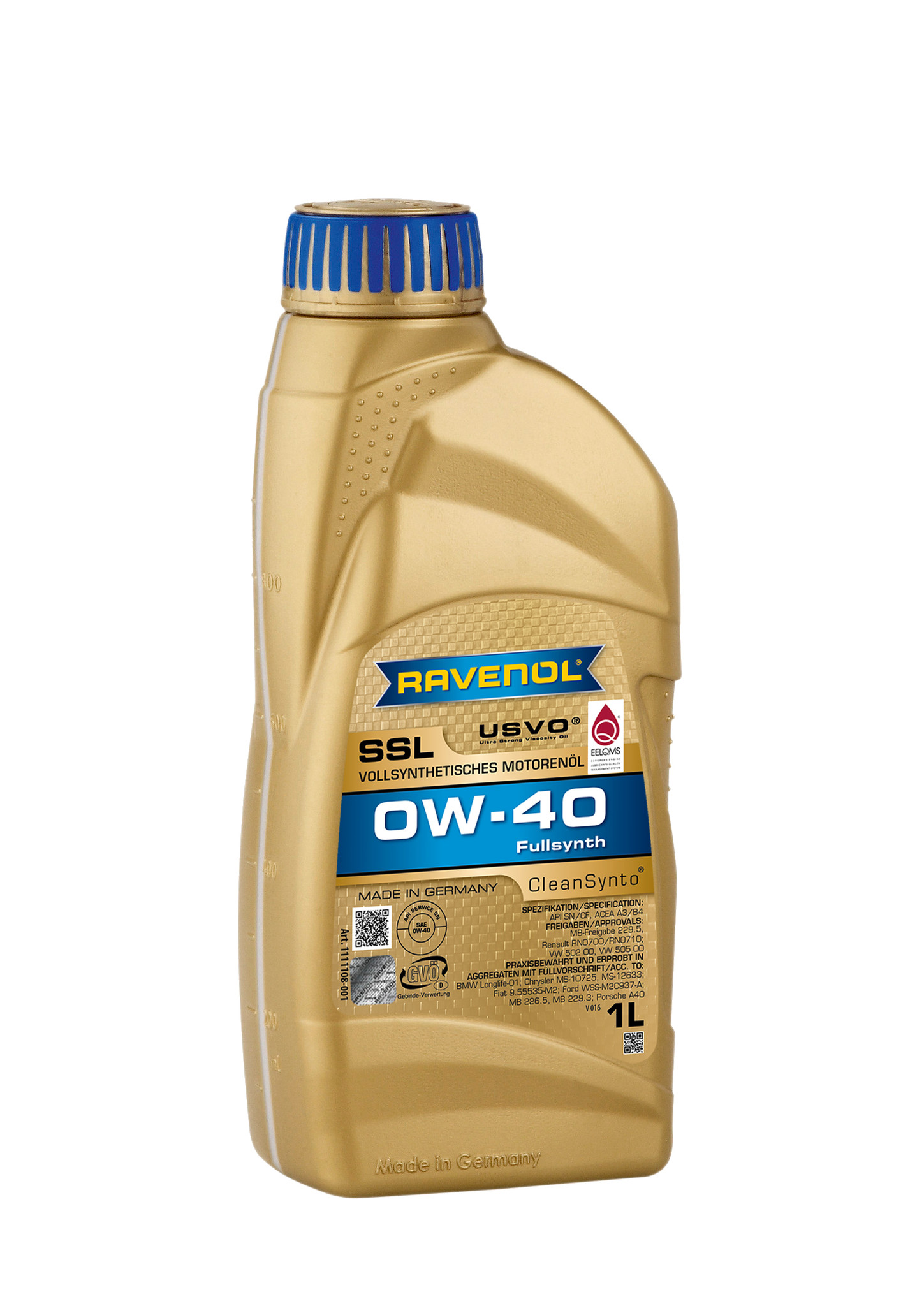 0W-40 Motor Oil - RAVENOL Super Synthetic Oil SSL - RAVENOL AMERICA LLC