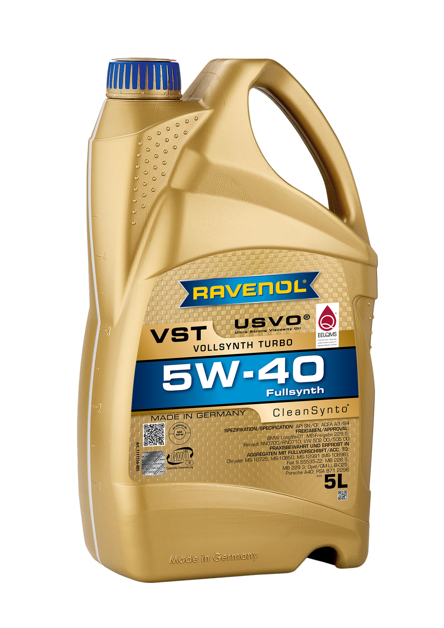 Ravenol - aceite de motor J1A1549 SAE 5W-40, VST Full sintético MB 229.5,  Porsche A40, VW 502 00, 505 00 aprobado