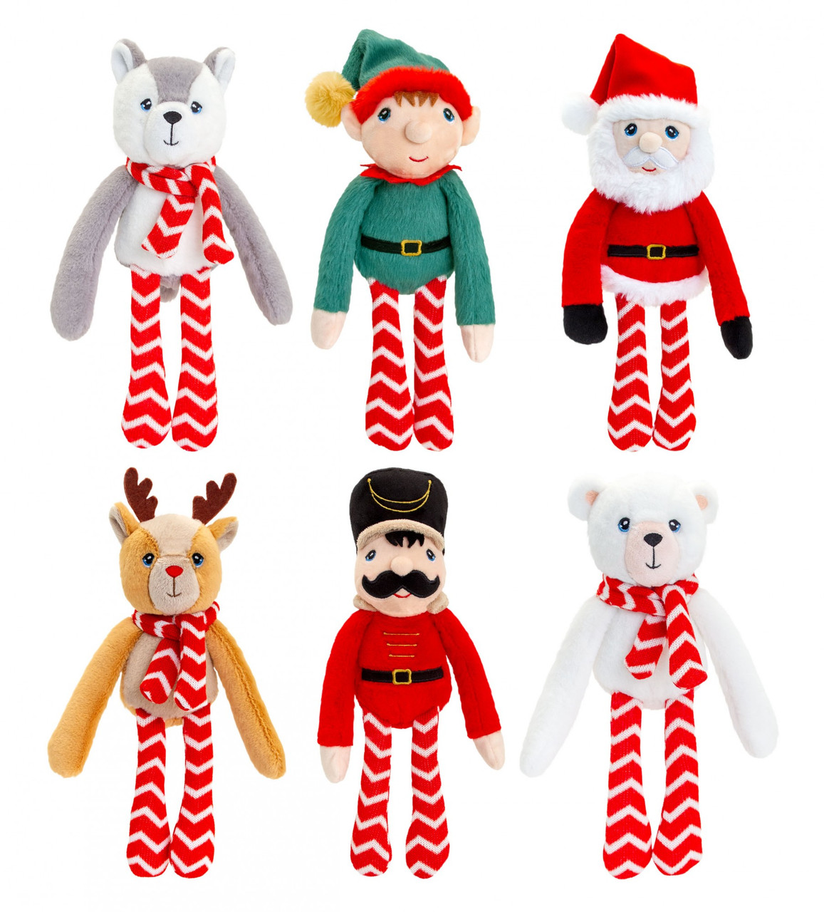稀少　Keel Toys Keeleco ぬいぐるみ クリスマス衣装　ハリネズミ Keeleco Christmas Danglies (Assorted)