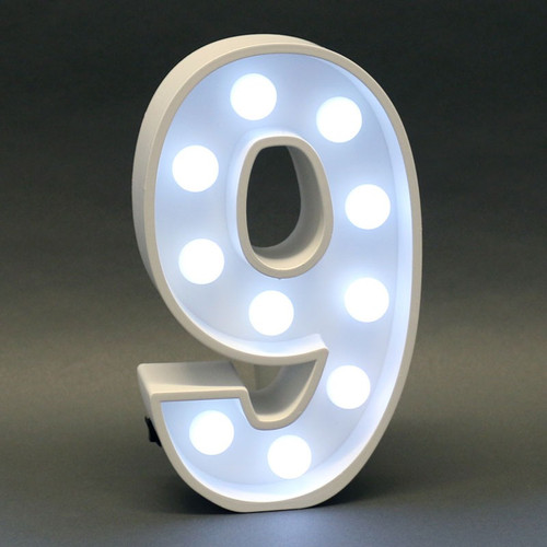 Light Up 9 Sign Light Up 9 Sign