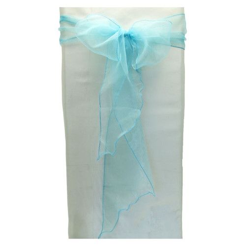 Turquoise Organza Chair Sash (5 pack) Turquoise Organza Chair Sash (5 pack)