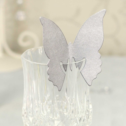 Silver Butterfly Place Cards Silver Butterfly Place Cards