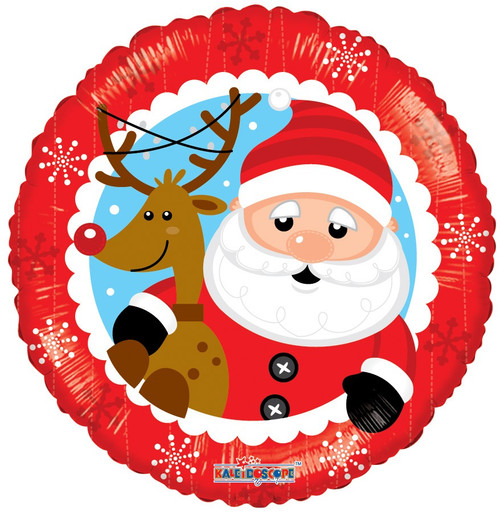 Santa & Reindeer Balloon Santa & Reindeer Balloon