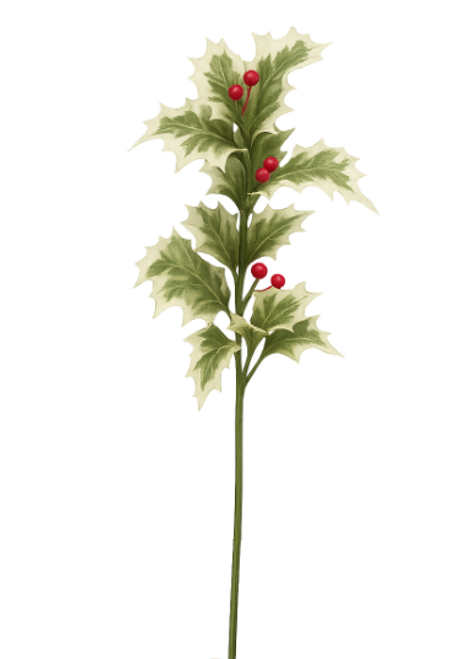 36cm Holly Spray 