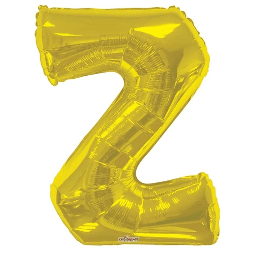 34" Letter Balloon - Z - Gold 34" Letter Balloon - Z - Gold