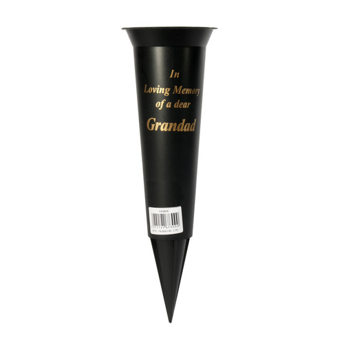 Black Grandad Grave Vase Black Grandad Grave Vase