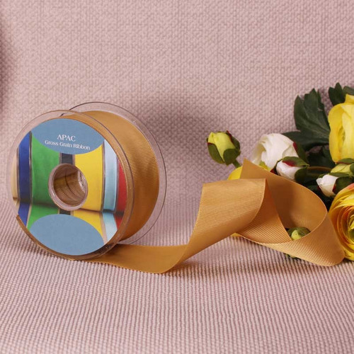 Gold Grosgrain Ribbon (38mm x 20m) Gold Grosgrain Ribbon (38mm x 20m)