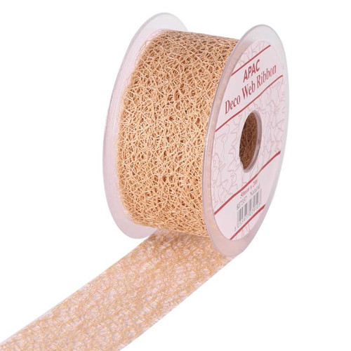 Natural Deco Web Ribbon (50mm x 20m) Natural Deco Web Ribbon (50mm x 20m)