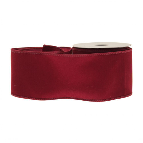 Burgundy Velvet Ribbon 63mm