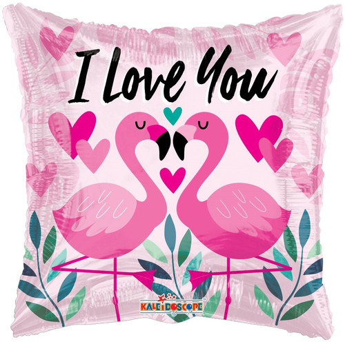 I Love You Flamingo Balloon (18 inch) I Love You Flamingo Balloon (18 inch)