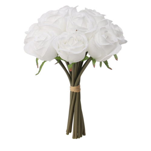White Blenheim Bridal Bouquet (12 heads)