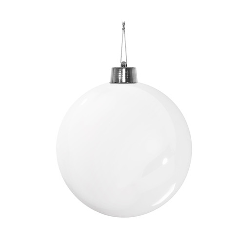 White Shiny Shatterproof Bauble (x1) (20cm) White Shiny Shatterproof Bauble (x1) (20cm)