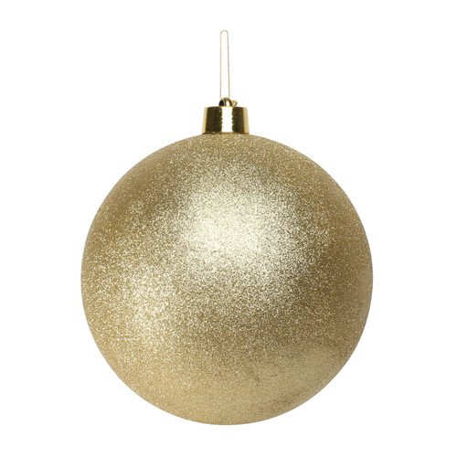 Gold Glitter Shatterproof Bauble (x1) (30cm) Gold Glitter Shatterproof Bauble (x1) (30cm)