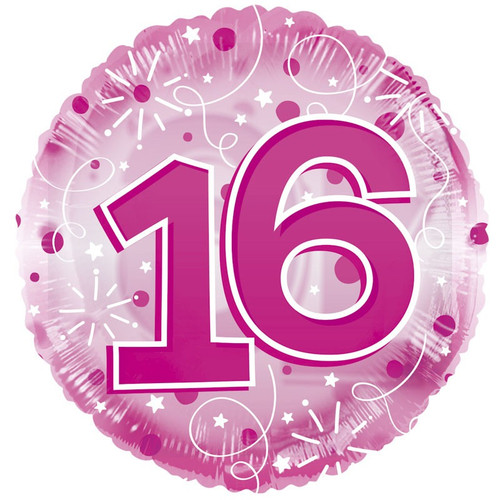 Age 16 Clearview Balloon - Pink (24 inch) Age 16 Clearview Balloon - Pink (24 inch)