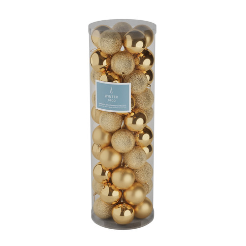 48 Gold Baubles (10cm) 48 Gold Baubles (10cm)