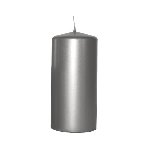 Silver Pillar Candle (10cm)