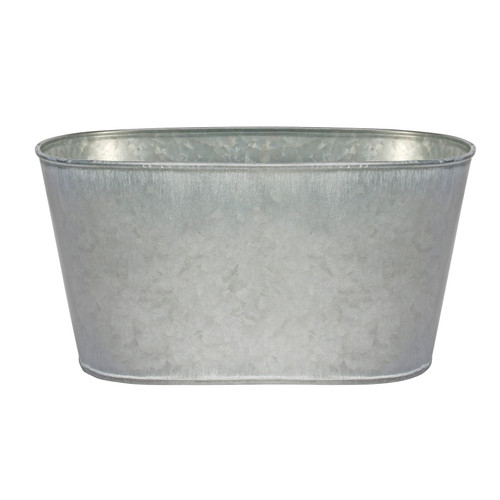  Antique Grey Zinc Oval Trough (23.5 x 13cm)