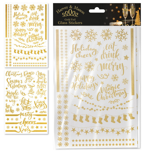 Gold Party Glass Stickers Gold Party Glass Stickers