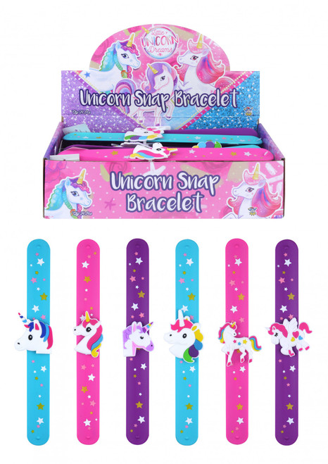 Assorted Unicorn Snap Bracelet with Print Assorted Unicorn Snap Bracelet with Print