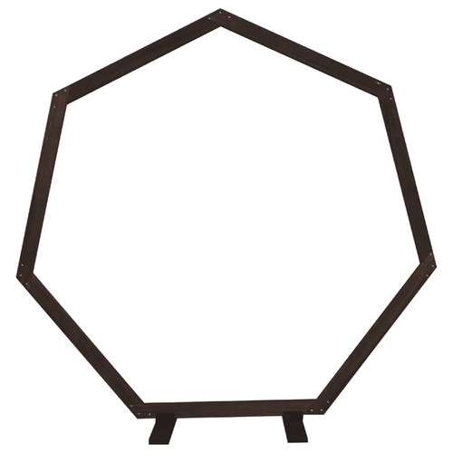 Brown Wooden Heptagon Arch (223cm)