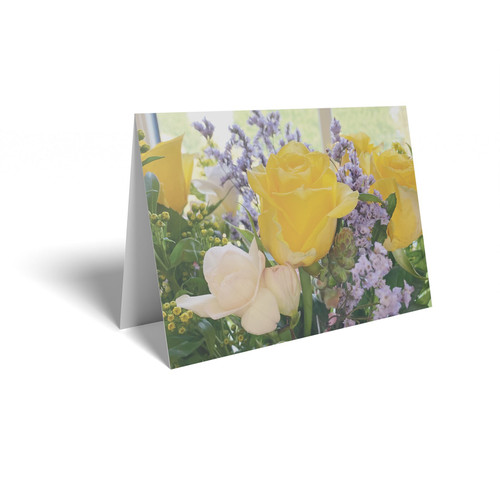Yellow Rose Mixed Folded Card with Care Info (pack of 25)