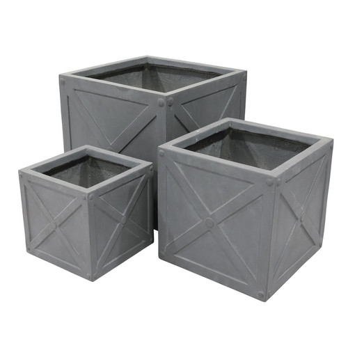 Set of 3 Grey Hortus Tanks Set of 3 Grey Hortus Tanks