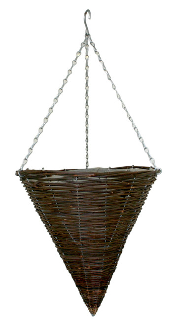 Rattan Cone Hanging Basket (30cm)