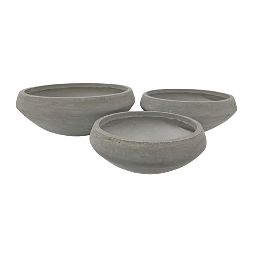 Set of 3 Hortus Grey Cemento Bowls Set of 3 Hortus Grey Cemento Bowls