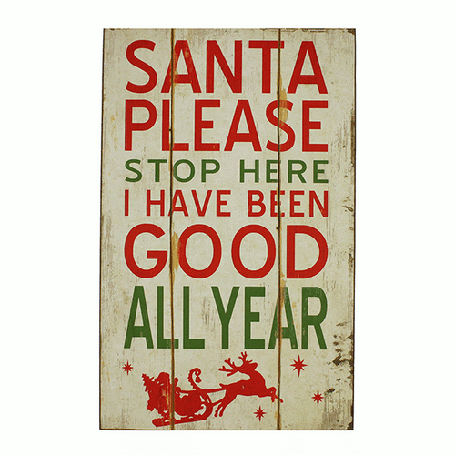 Juliana Christmas Santa Stop Here Wall Plaque Juliana Christmas Santa Stop Here Wall Plaque
