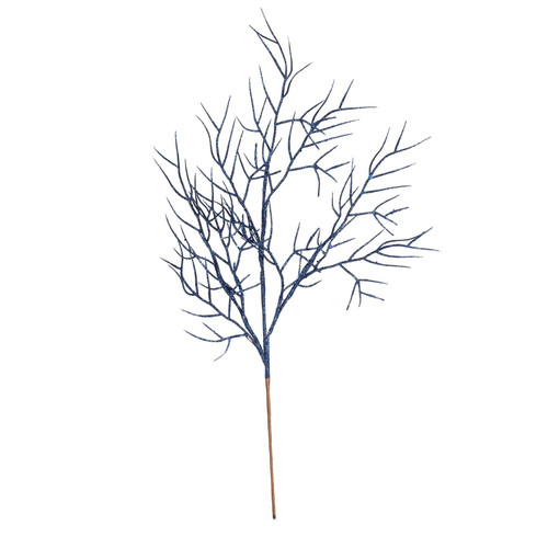 Royal Blue Glitter Twig Stem (H65cm)