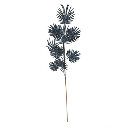 Navy Glitter Feather Stem (H75cm) Navy Glitter Feather Stem (H75cm)