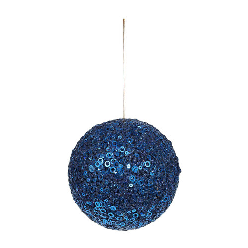 Royal Blue Glitter Bauble (Dia12cm)