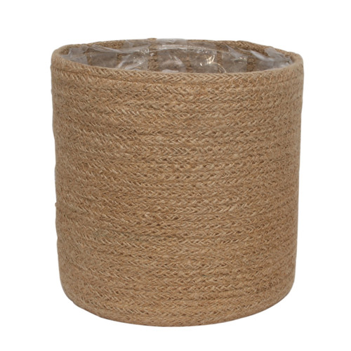 20cm Natural Jute Braided Rope Round Basket with Liner 20cm Natural Jute Braided Rope Round Basket with Liner