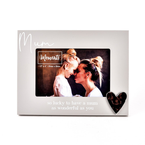 Mum Moments Wooden Photo Frame with Heart Mum Moments Wooden Photo Frame with Heart