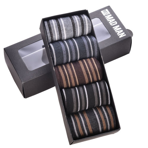 Mad Man Striped Socks 5pc Mad Man Striped Socks 5pc