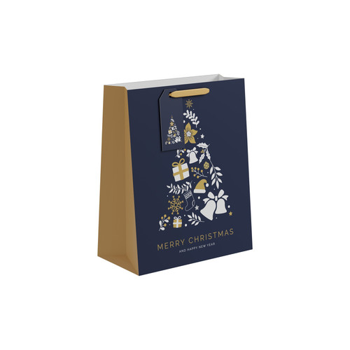 Blue & Gold Christmas Tree Gift Bag (Large) Blue & Gold Christmas Tree Gift Bag (Large)