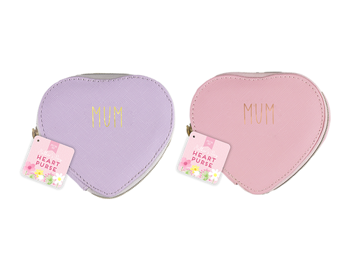 Mothers Day Foiled Heart Coin Purse (Assorted)