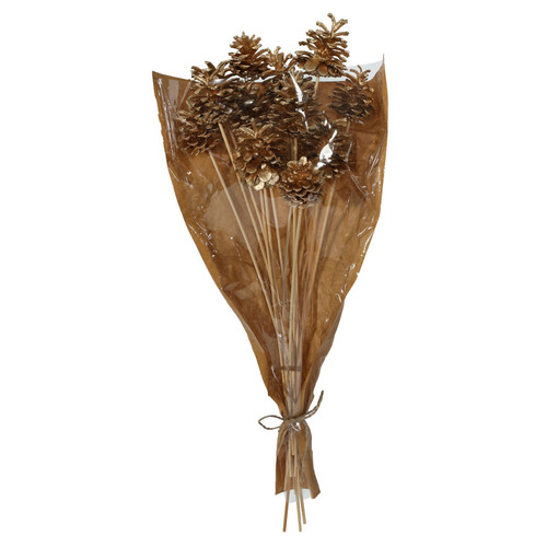 Gold Pine Cone Pick 50cm (Pack of 12) Gold Pine Cone Pick 50cm (Pack of 12)